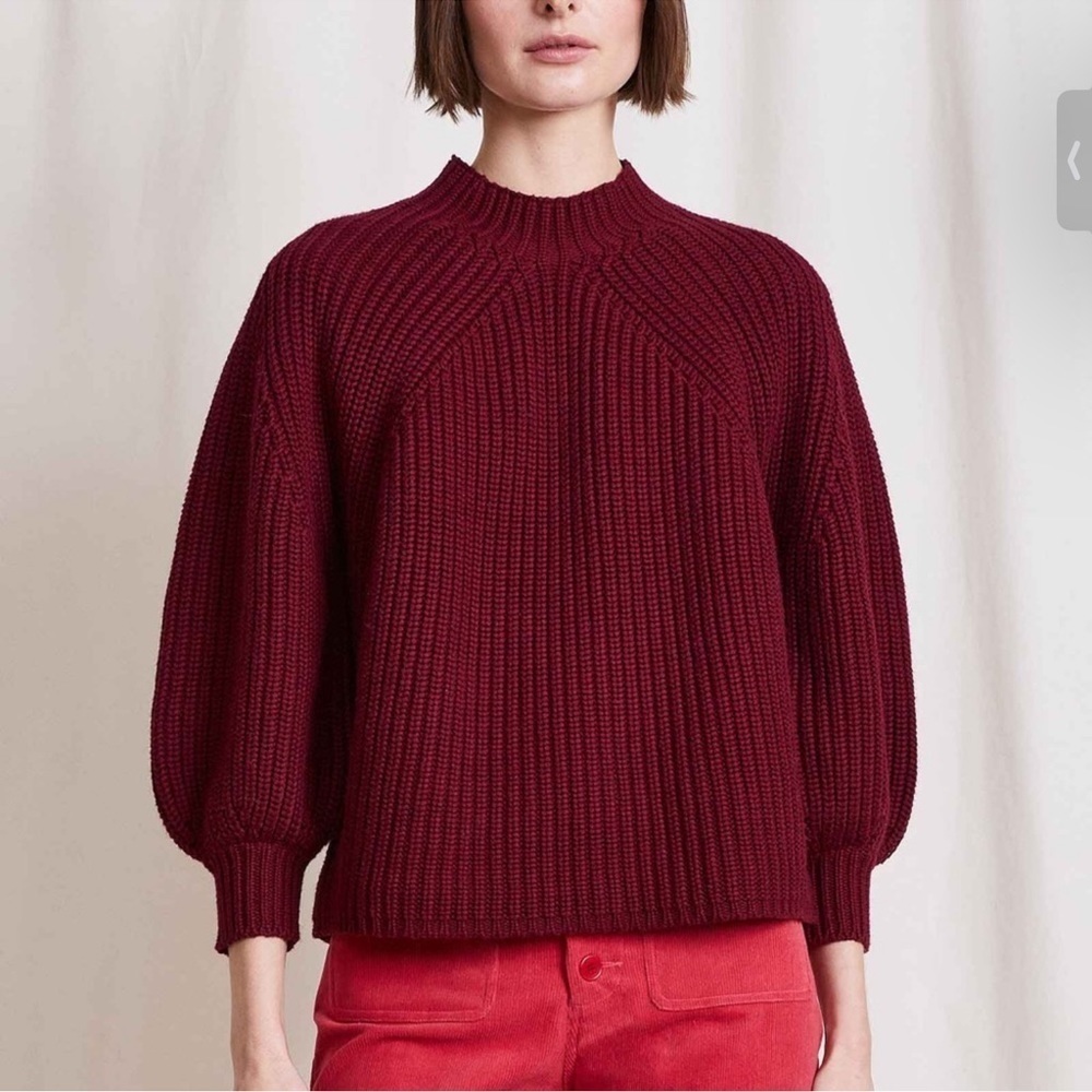 Apiece Apart Eco Nueva Merel Sweater Cotton Cashmere Chipotle NWT M